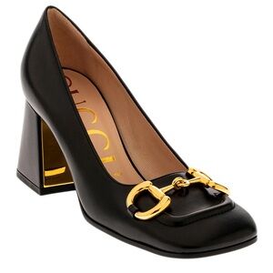 Gucci Black and Gold Heels